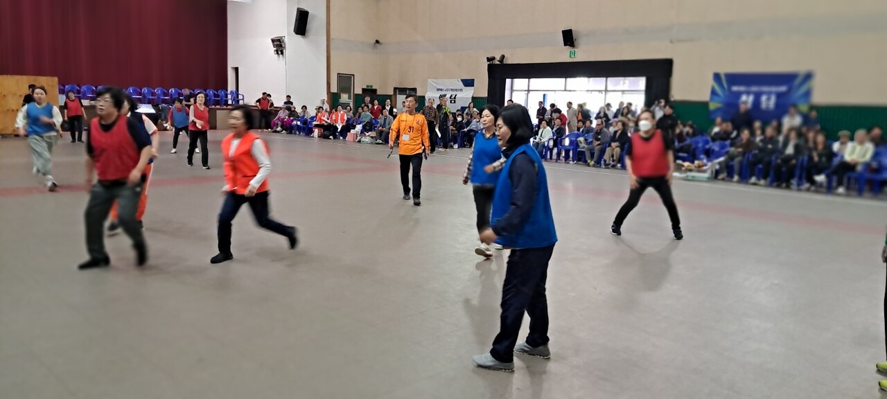 하나의 호헌을 알리는 체육대회 광경.