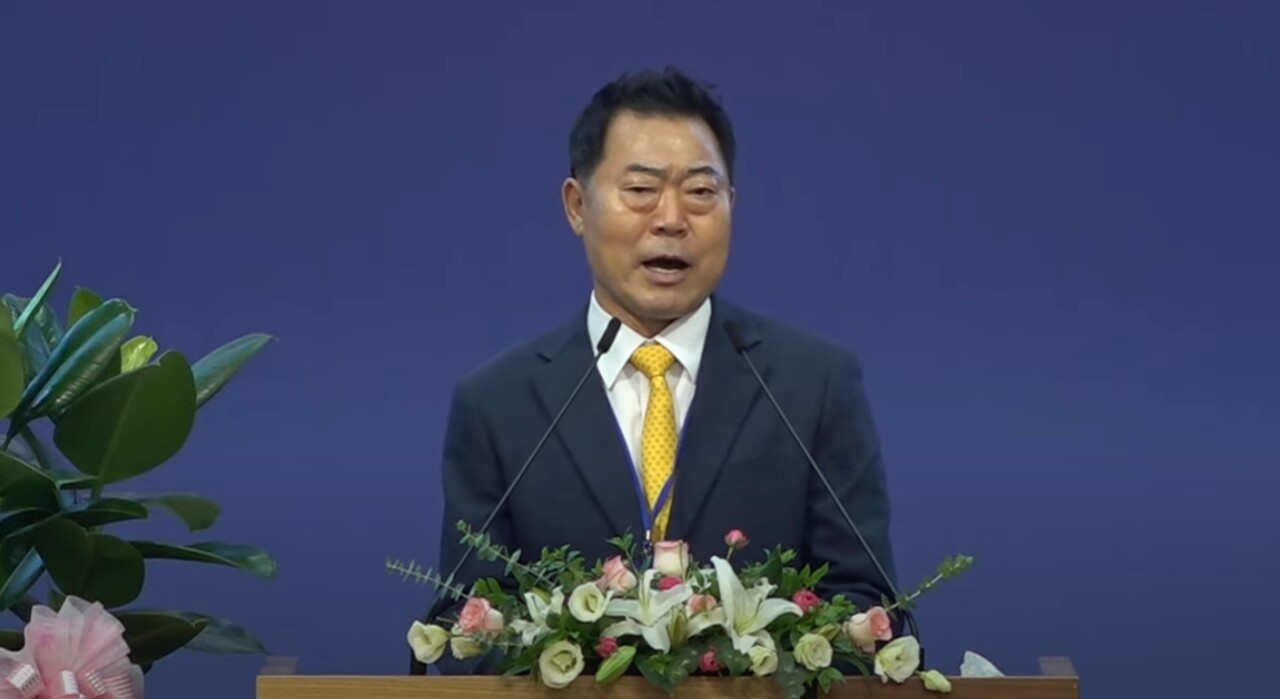 조서환 대표가 주제강의를 하고 있다.